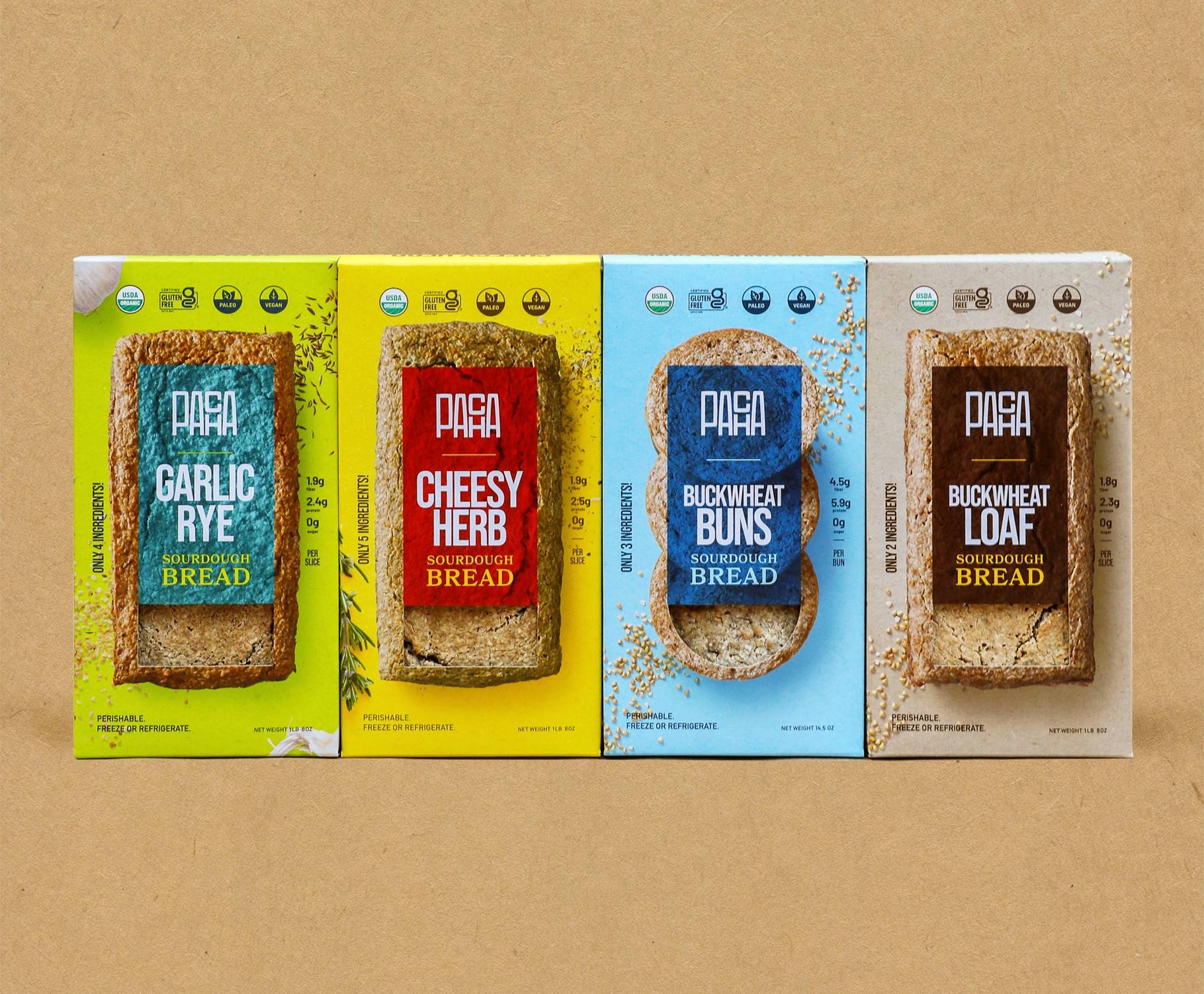 Pacha Sprouted, glutenfree, paleo, buckwheat breads